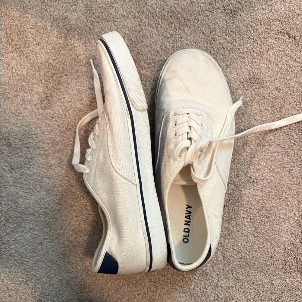 Old Navy White and Navy Casual Sneakers